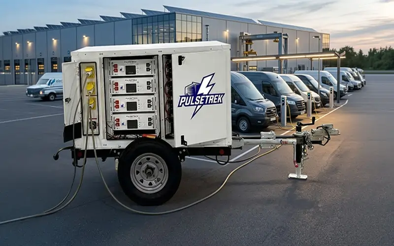Mobile EV Fleet Charging Station for vehicle